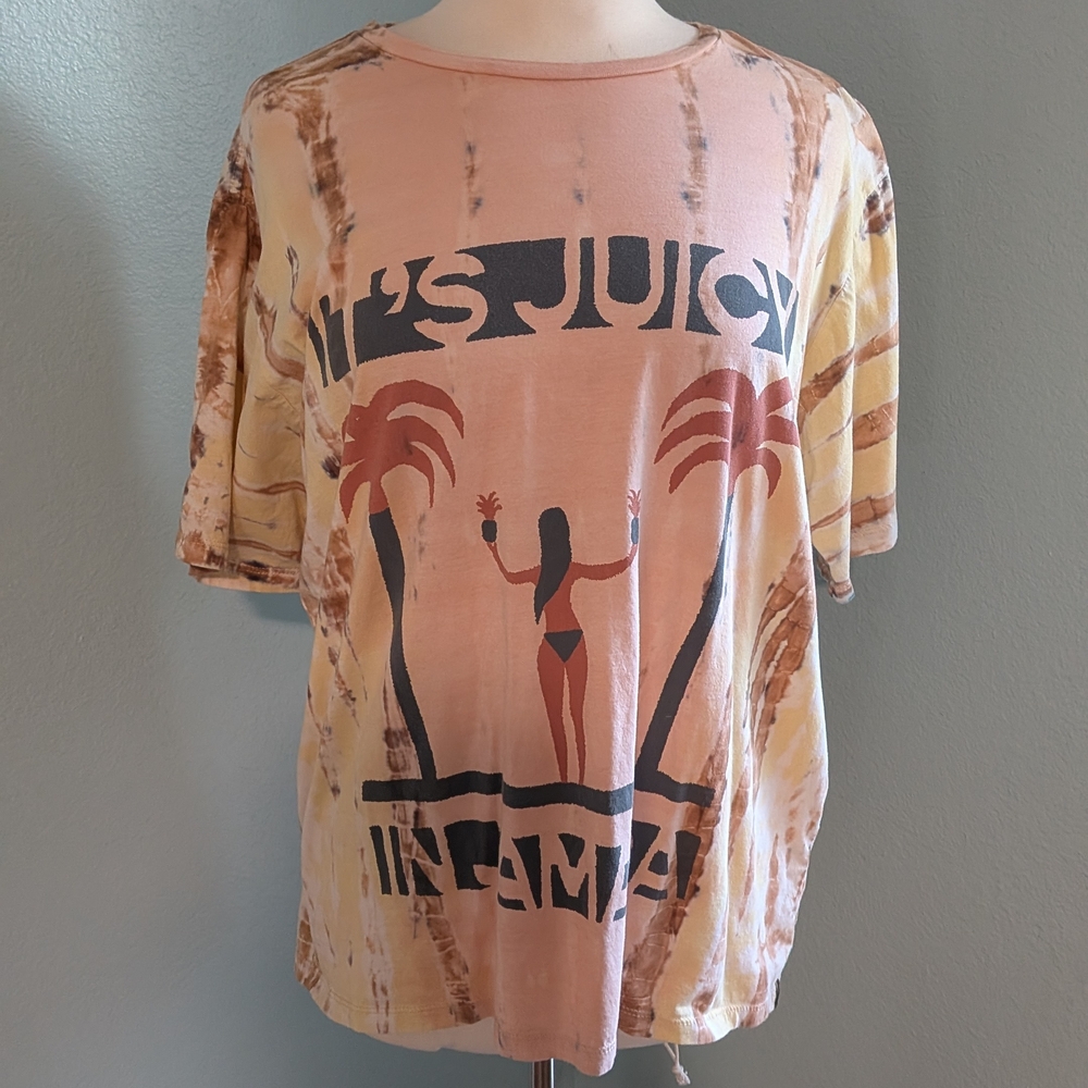 Free People One Teaspoon Graphic Tie-dye Beach T-shirt